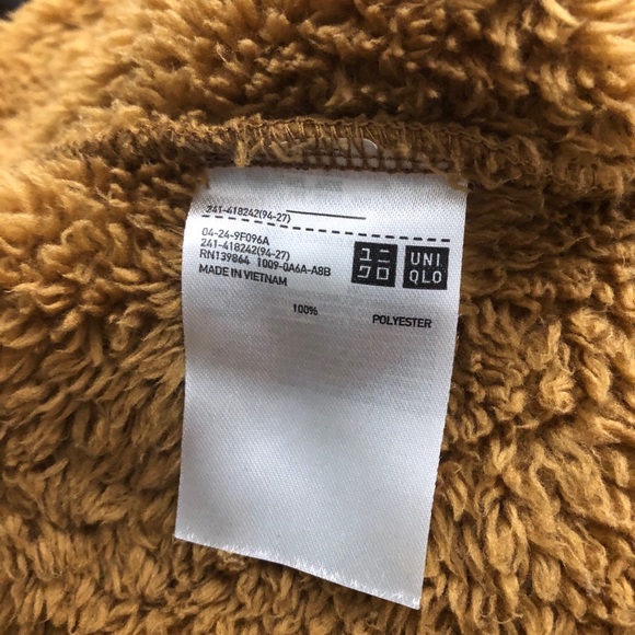 UNIQLO Youth TEDDY Jacket  Mock Neck Brown Size Small - Picture 3 of 11